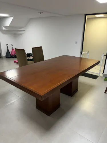 Mesa madeira maciça móveis campo largo