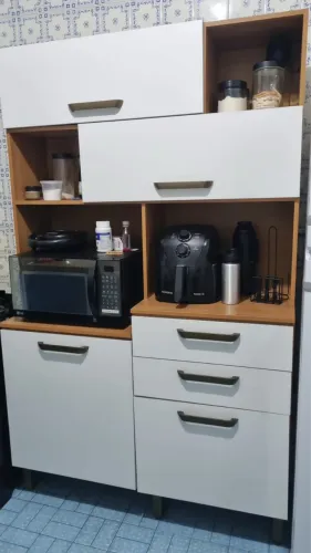Armário de cozinha | Branco e Freijó