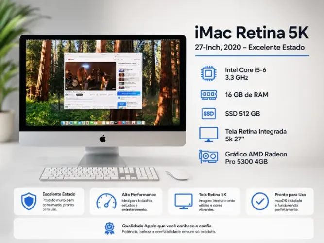 iMac Retina 5K, 27-Inch, 2020 - Excelente Estado