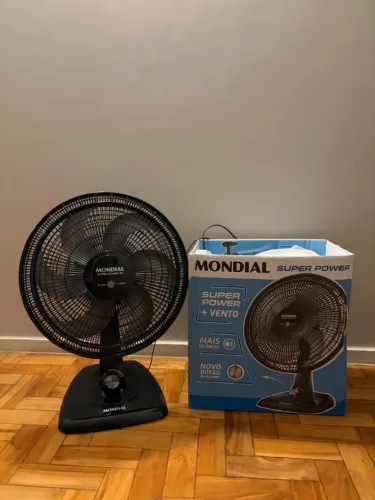 Ventilador de Mesa Mondial 6 Pás Super Power Preto 40cm 220V