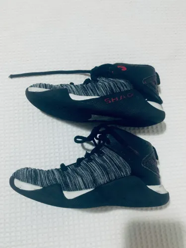 tênis cano alto importado shaq - reforçado , como novo , n33 , 23 cm