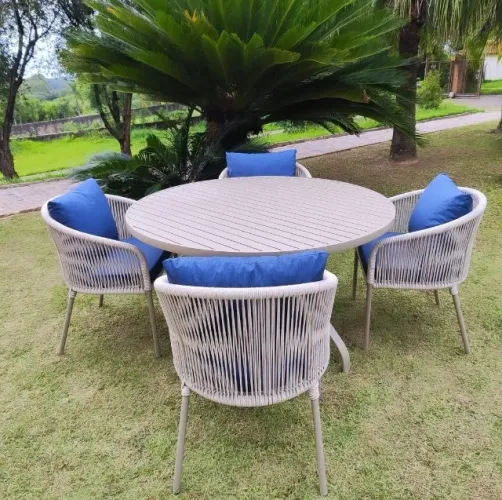 MESA PARA JARDIM EM CORDA NÁUTICA