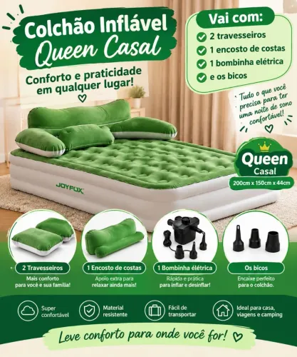 Cama de casal inflável