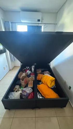 Cama Box Baú Casal + Colchão Gold Prime | Excelente Estado | R$ 2.100