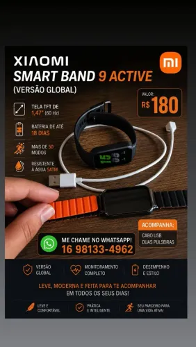 Xiaomi Smart Band 9 Active (Versão Global)
