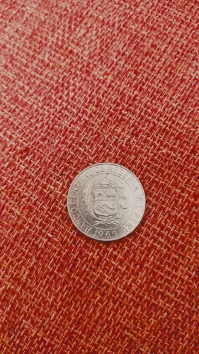 Moeda peruana 5 soles 1969