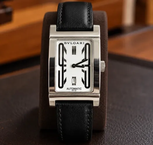 BVLGARI Rettangolo Automatic RT45S Swiss Made Original Extra