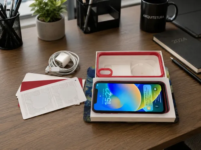 iPhone XR 128GB Vermelho Impecável | Caixa e Acessórios