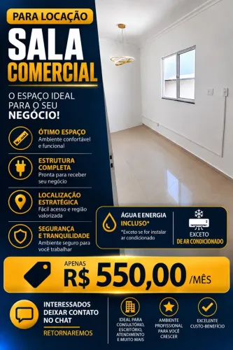 Alugo sala comercial centro Cidade ocidental incluso agua energia*