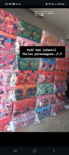 Puff baú infantil 