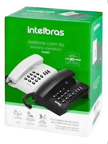 Telefone Com Fio Intelbras Pleno Preto