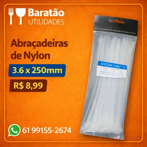 Abraçadeiras de Nylon 3.6x250mm