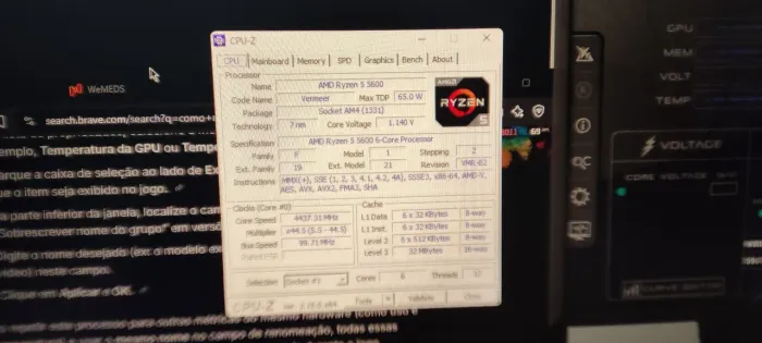 Processador Ryzen 5 5600 AM4 - Perfeito Estado