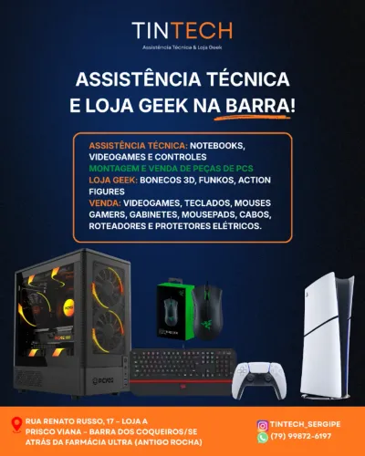 Assistência Técnica De Videogames, Notebooks e Desktops na Barra dos Coqueiros