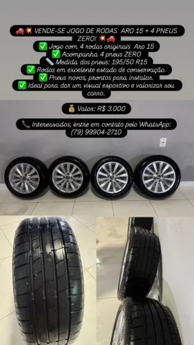 Rodas aro 15 Gol Voyage