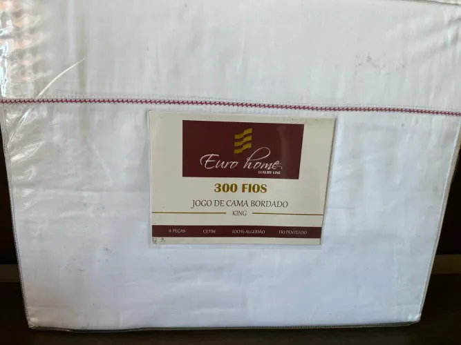 Jogo de cama bordado Euro Home