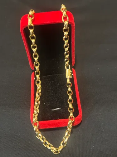 CORDÃO OURO 18k CADEADO 29.2 GRAMAS