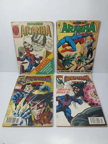 Lote 4 Gibis Homem-Aranha Editora Abril (Anos 85, 87 e 95)
