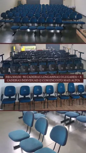 90 Cadeiras longarinas