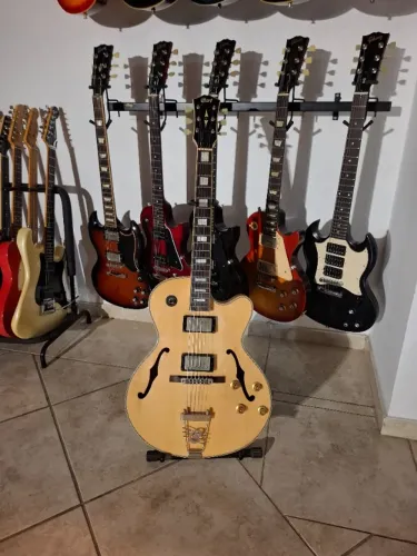 Guitarra cort semi acústica yorktown com bag de luxo