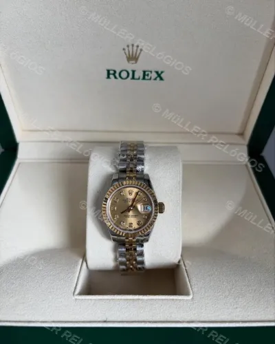 Rolex Feminino Luxo 28mm Automático + Caixa Rolex