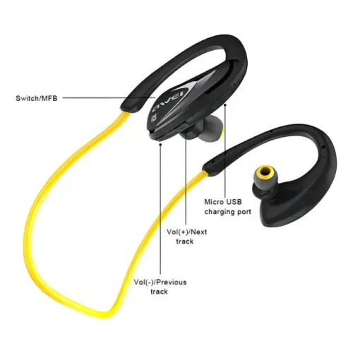Fone de Ouvido Bluetooth Sem Fio NFC Estereo Preto A880BL AWEI