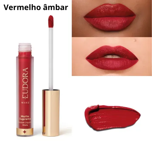 Batom Líquido Matte Supreme Vermelho Âmbar 4,0Ml