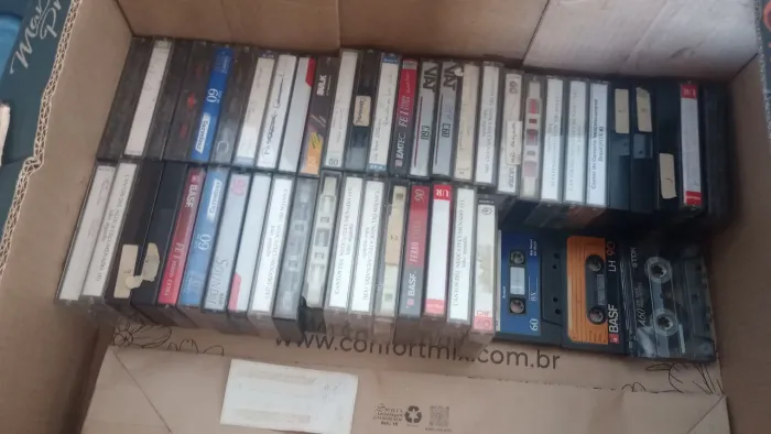 Lote Com 45 Fitas Cassete K7 Usadas Antigas - Marcas Variadas