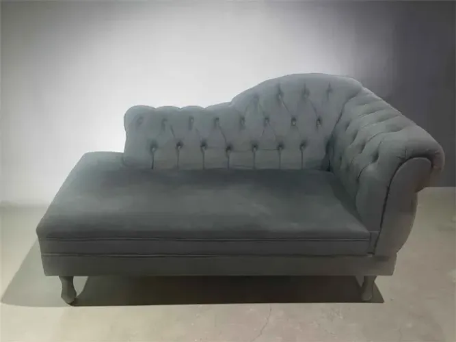 Divã Recamier Capitonê Larissa 1 50m - cinza