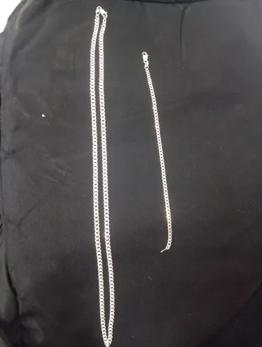 Corda de prata 4mm 70cm com pulseira 3mm