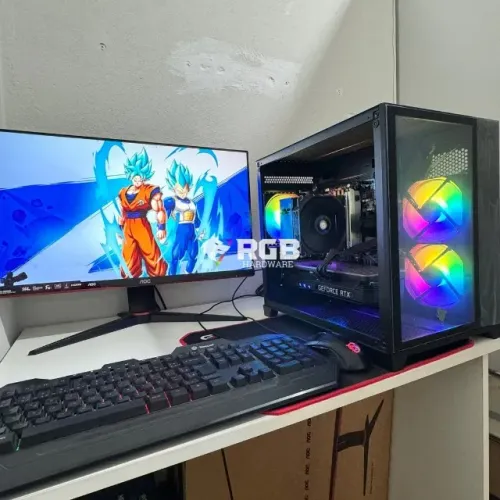 PC Gamer Ryzen 7 5700X RTX 3080 32GB RAM 1TB NVMe B550 Aquário Vidro