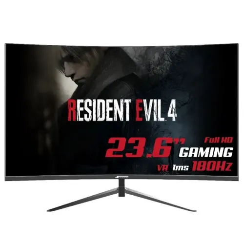 Monitor Gamer SuperFrame Precision, 23.6 Pol, Curvo, Full HD, 1ms, 180Hz, 99% sRGB, USADO