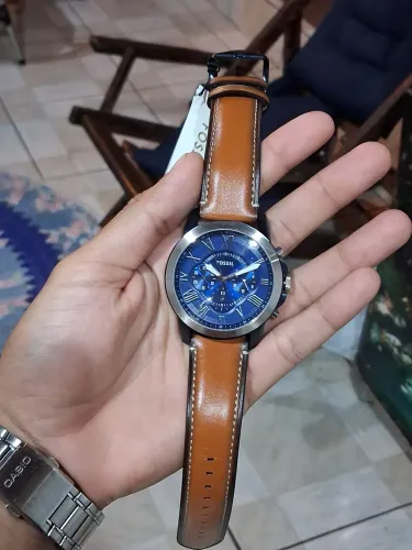 Relógio Fóssil Masculino 44mm Grant Azul FS5151