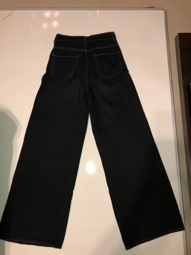 Calça jeans preta Wide Leg