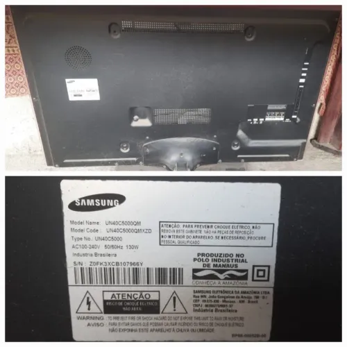 Lote com 5 TV com defeito.