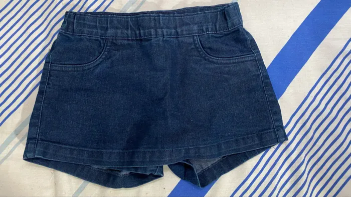 Short/saia jeans infantil