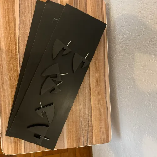 3 Prateleiras pretas MDF 60x20 para parede com suporte