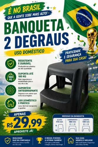 Banqueta 2 degraus