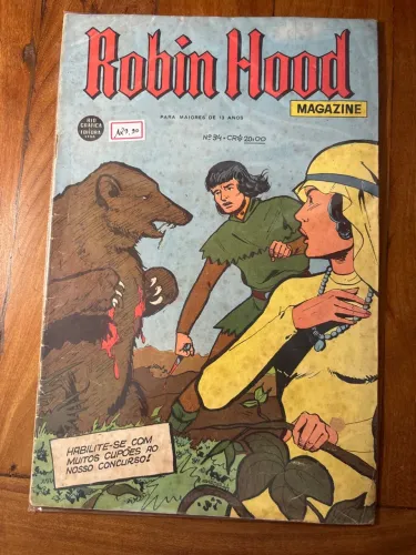 Robin Hood Magazine nº 34, publicada no Brasil pela Rio Gráfica Editora (RGE).