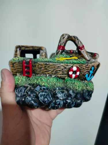 Barquinho para aquário 
