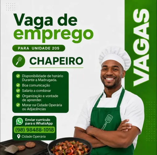 Vaga para chapeiro