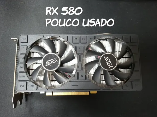 Placa de Vídeo RX 580 8GB DDR5 AMD - Excelente Estado - (Inhumas)