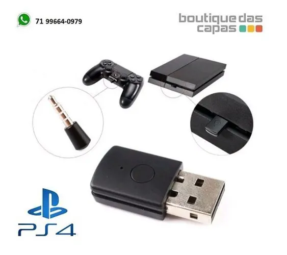 Adaptador para Ps4 Conecta qualquer fone Headset bluetooth sem fio ao Ps4