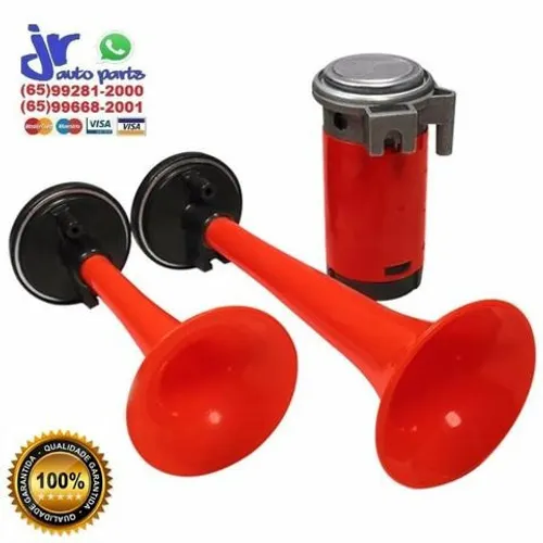 Buzina Automotiva a AR Corneta longa e Corneta curta - 12V