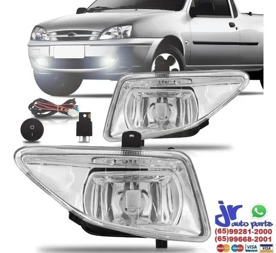 Kit Farol de Milha Courier 00 a 10 Auxiliar Neblina