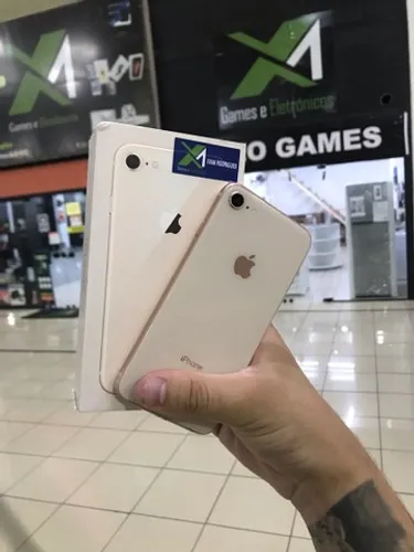 iPhone 8 dourado na caixa com garantia // loja aberta 