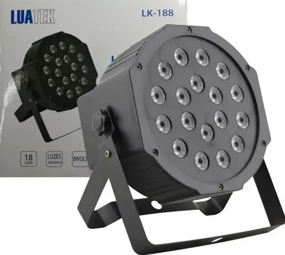 Canhão Jogo De Luz 18 Leds 80W Digital Efeito Rgb E Strobo Flash  Lk-188
