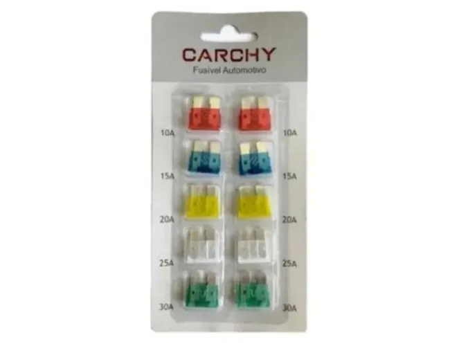 Cartela de fusível mni ou médio para carros, motos, lanchas, etc 