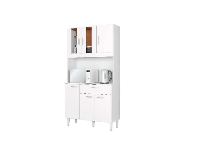 Kit Cozinha Magda 6P1G Branco - Frete Grátis - 10x S/ Juros - Receba Hoje