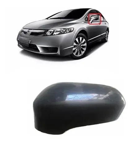 Capa Retrovisor Civic 2006 A 2011 Esquerdo Sem Furo Original